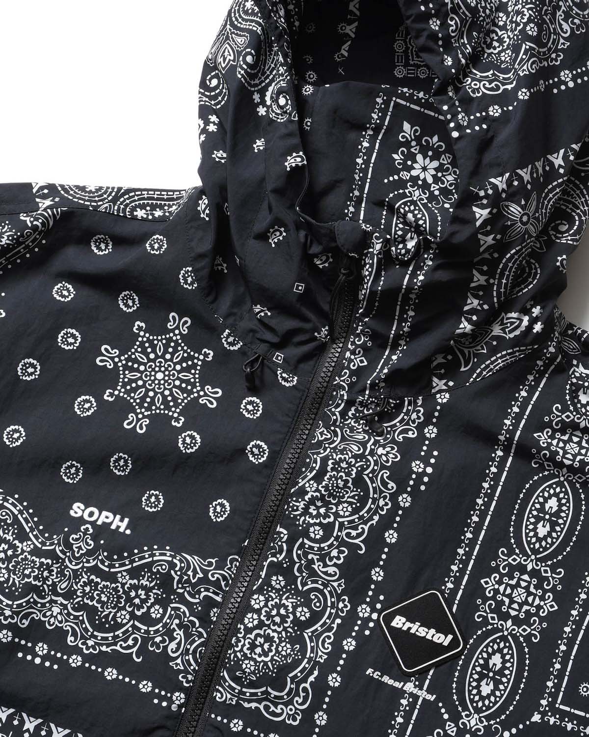 F.C.Real Bristol / BANDANA NYLON HOODED BLOUSON (Black)